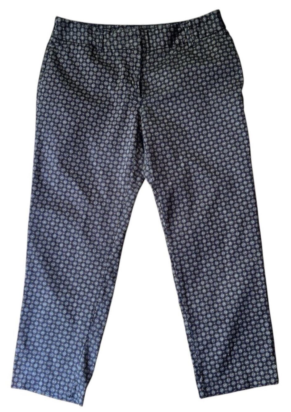 Counterparts Blue Geo-Print Stretch Ankle Skinny Pants 10